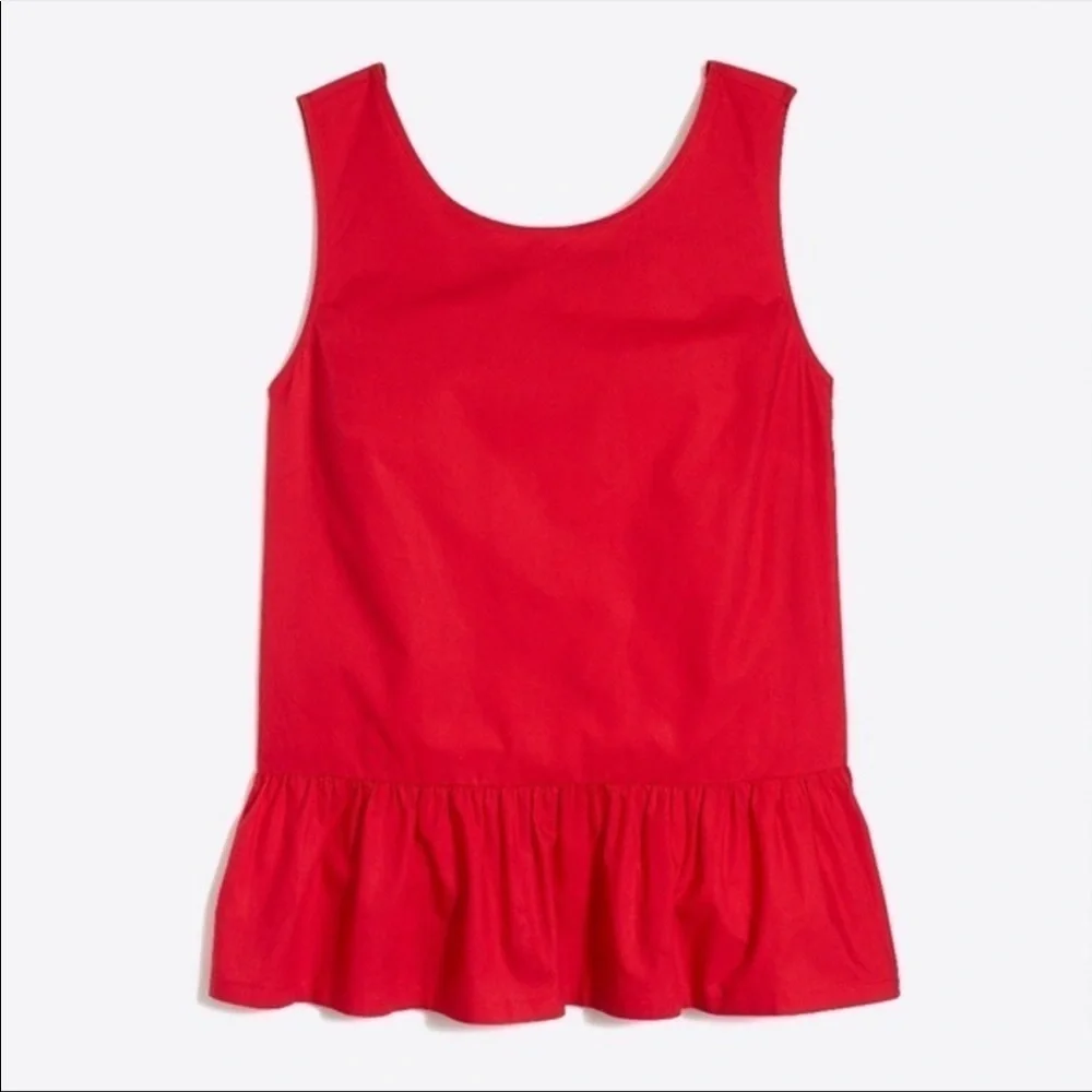 Nwot J.Crew Cotton Peplum Tank Top